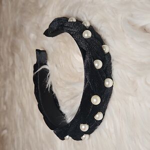 Velour Pearl Headband